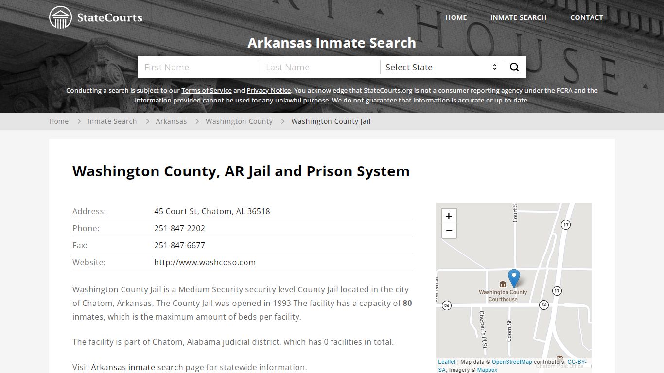 Washington County Jail Inmate Records Search, Arkansas ...
